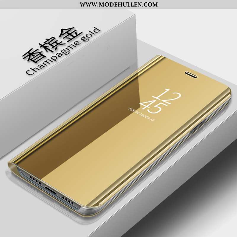Hülle Huawei Mate 30 Schutz Glas Folio Case Anti-sturz Lederhülle Handy Silber