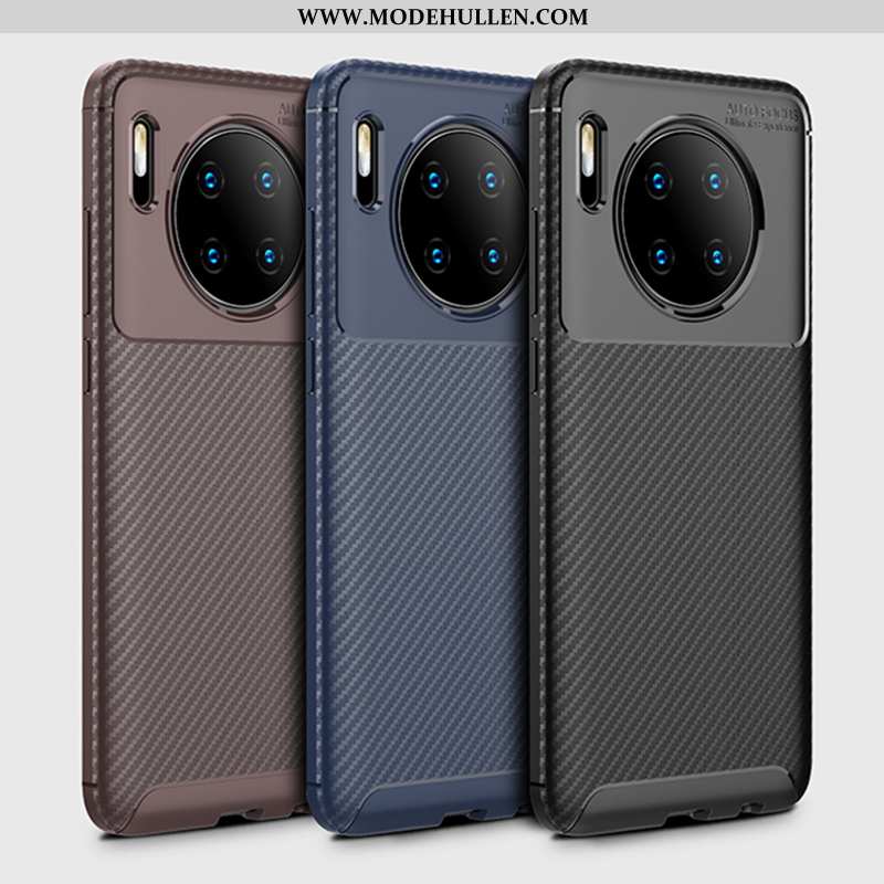 Hülle Huawei Mate 30 Schutz Nubuck Case Schwarz Trend Silikon Anti-sturz