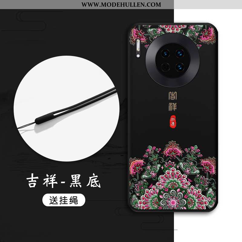 Hülle Huawei Mate 30 Schutz Prägung Wind Weiche Chinesische Art Handy Rote