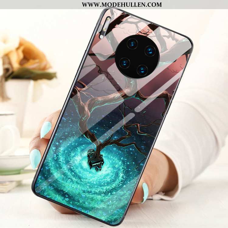 Hülle Huawei Mate 30 Trend Schutz Temperieren Case Handy Kreativ Schwarz