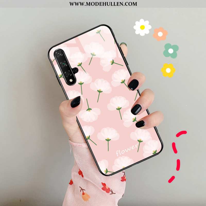 Hülle Huawei Nova 5t Karikatur Trend Handy Persönlichkeit Grün Einfassung Rosa