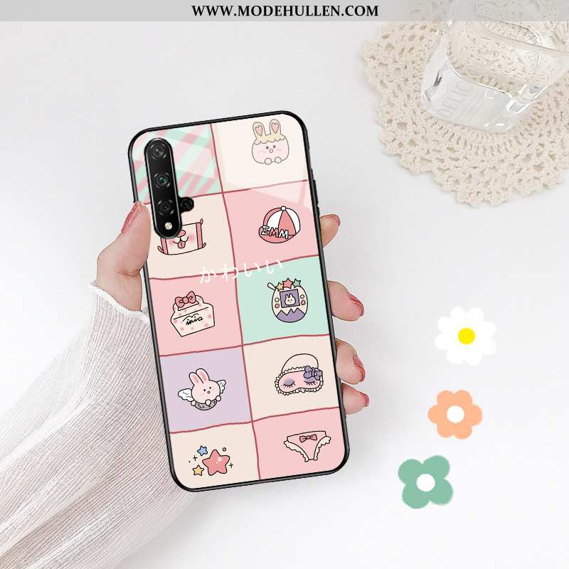 Hülle Huawei Nova 5t Karikatur Trend Handy Persönlichkeit Grün Einfassung Rosa