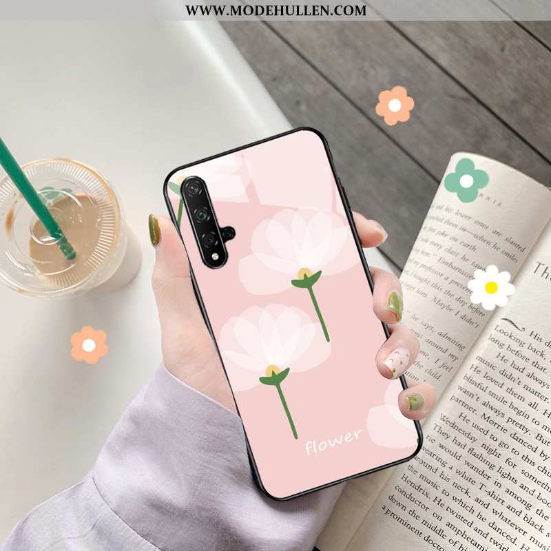 Hülle Huawei Nova 5t Karikatur Trend Handy Persönlichkeit Grün Einfassung Rosa