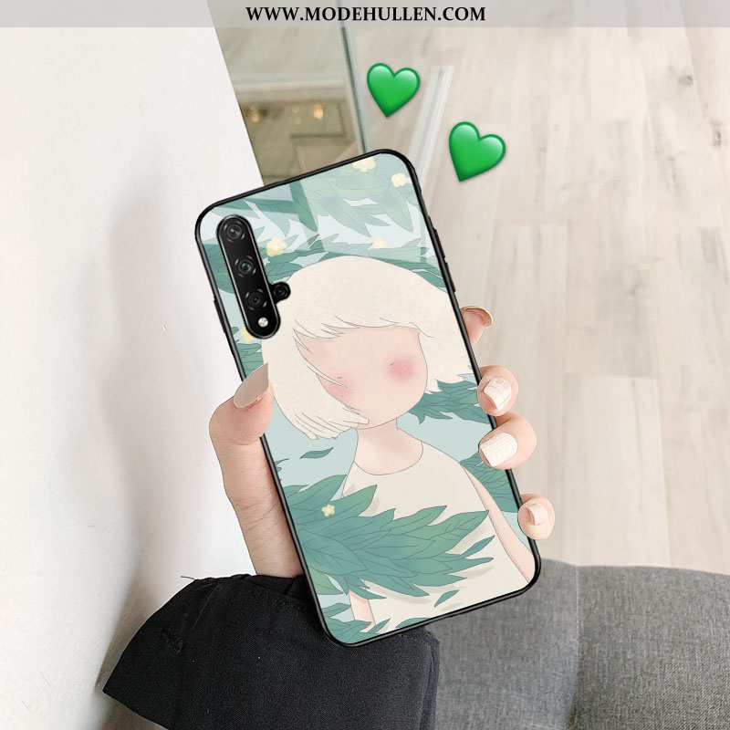 Hülle Huawei Nova 5t Karikatur Trend Handy Persönlichkeit Grün Einfassung Rosa