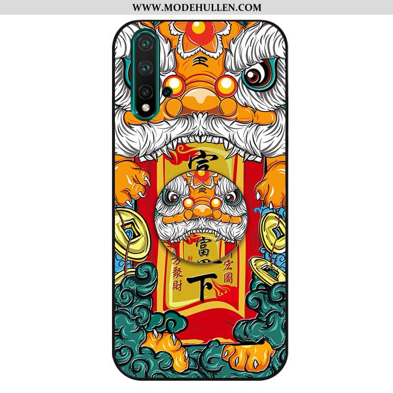 Hülle Huawei Nova 5t Kreativ Trend Chinesische Art Halterung Silikon Case Weiche Bunte