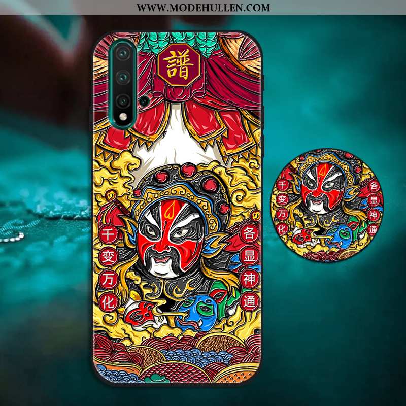 Hülle Huawei Nova 5t Kreativ Trend Chinesische Art Halterung Silikon Case Weiche Bunte