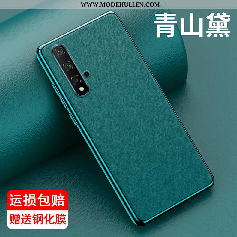 Hülle Huawei Nova 5t Leder Muster Case Schutz Überzug Orange