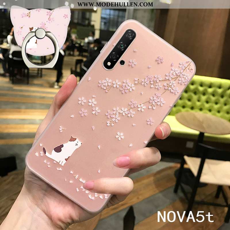 Hülle Huawei Nova 5t Nubuck Persönlichkeit Neu Dünne Kreativ Rosa