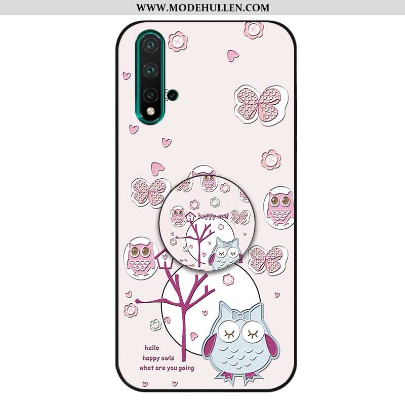 Hülle Huawei Nova 5t Persönlichkeit Kreativ Weiche Handbemalte Rosa Handy Karikatur