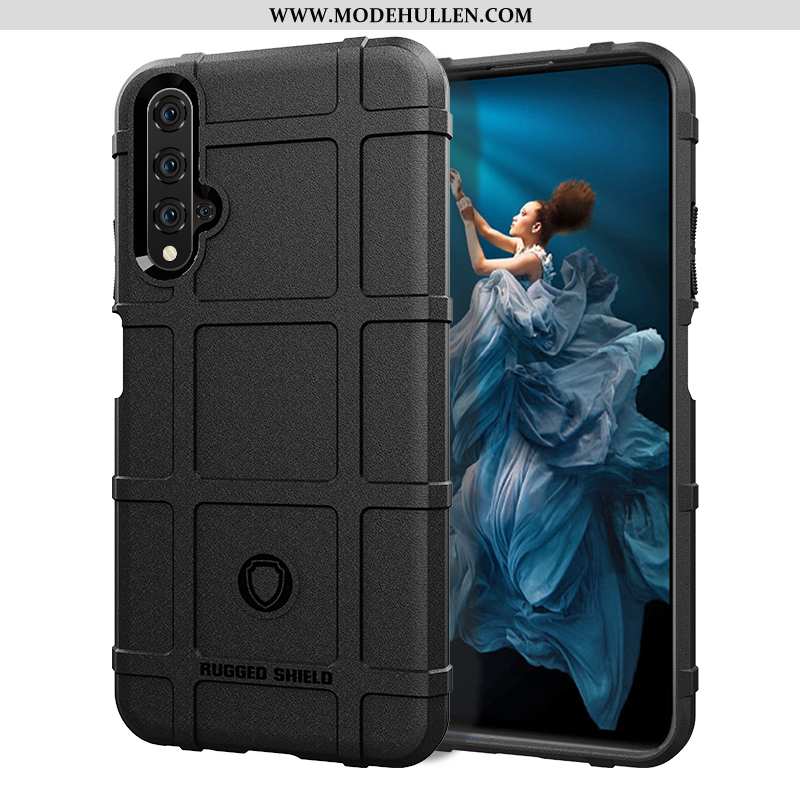 Hülle Huawei Nova 5t Schutz Weiche Anti-sturz Schwarz Case Silikon Handy