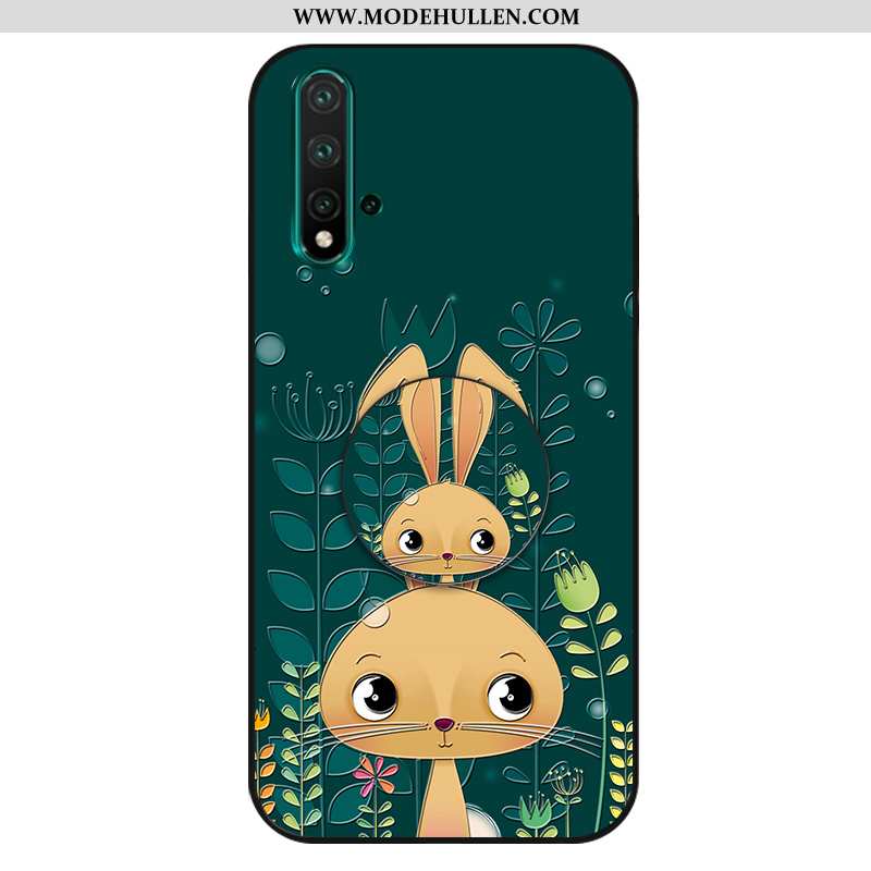 Hülle Huawei Nova 5t Silikon Karikatur Weiche Nette Frisch Mini Grün