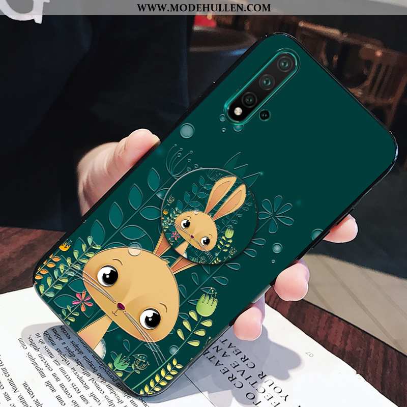 Hülle Huawei Nova 5t Silikon Karikatur Weiche Nette Frisch Mini Grün