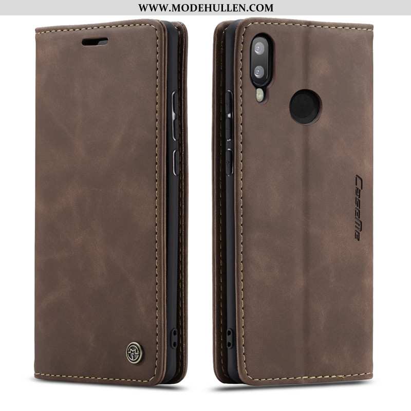 Hülle Huawei P Smart 2020 Lederhülle Khaki Folio Karte Handy 2020