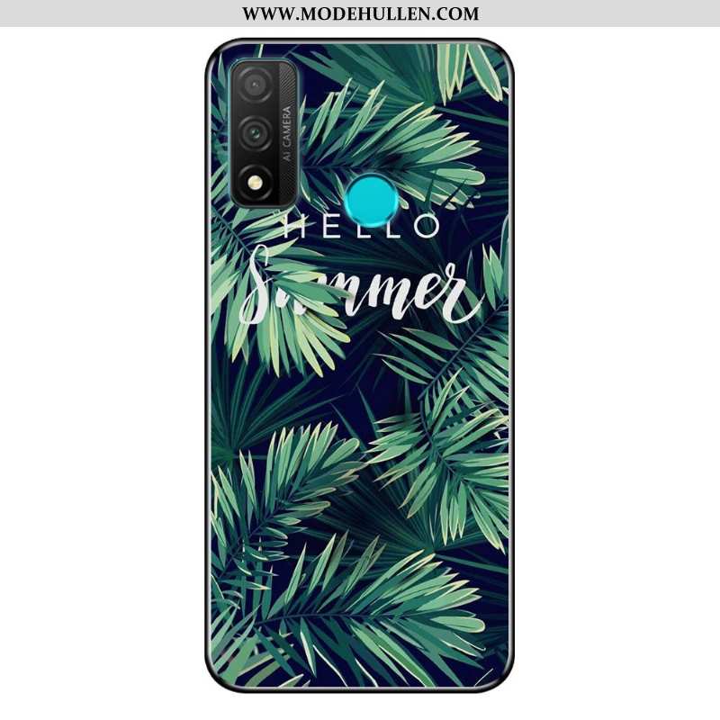 Hülle Huawei P Smart 2020 Nubuck Karikatur Weiche Anti-sturz Blau Case Schutz