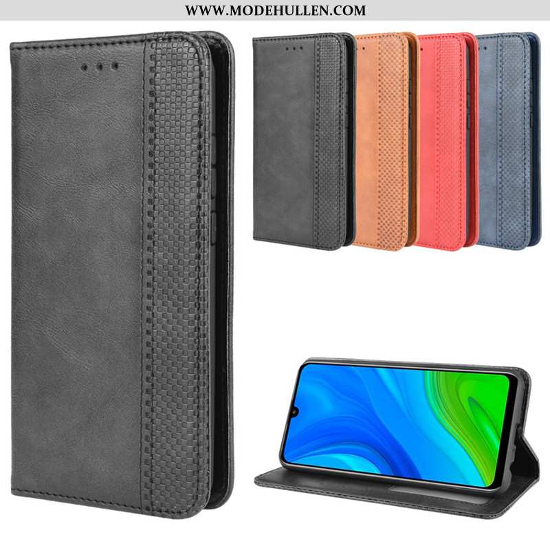 Hülle Huawei P Smart 2020 Schutz Lederhülle Schwarz Handy Folio Case