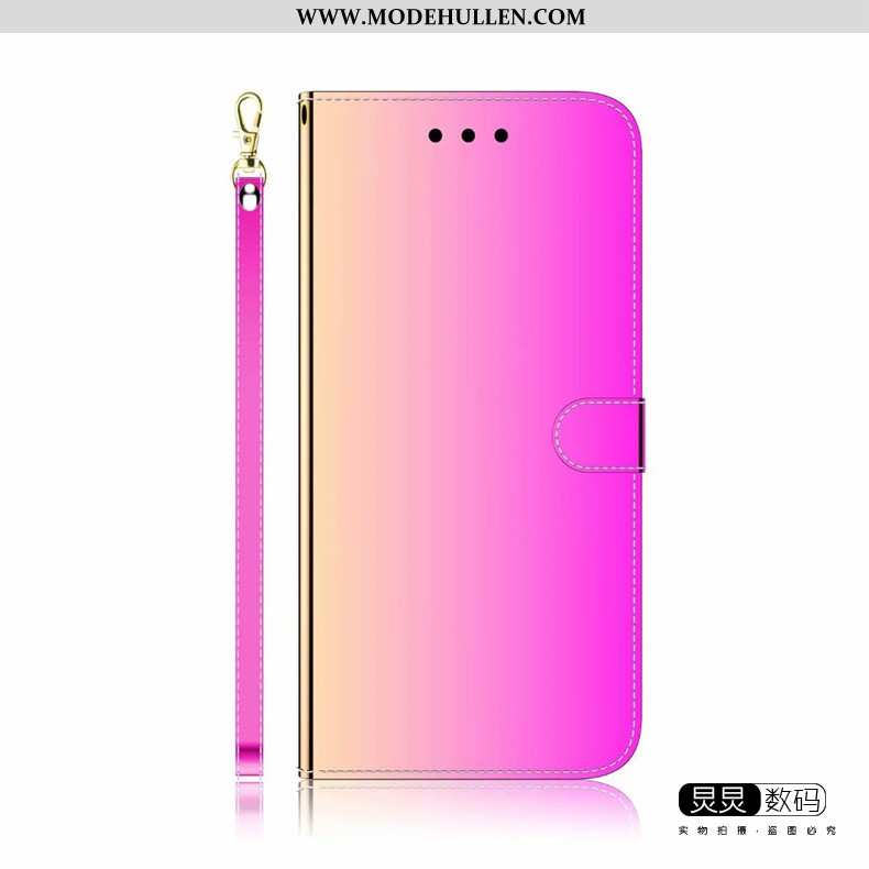 Hülle Huawei P Smart 2020 Trend Schutz Case Grau Lederhülle Handy