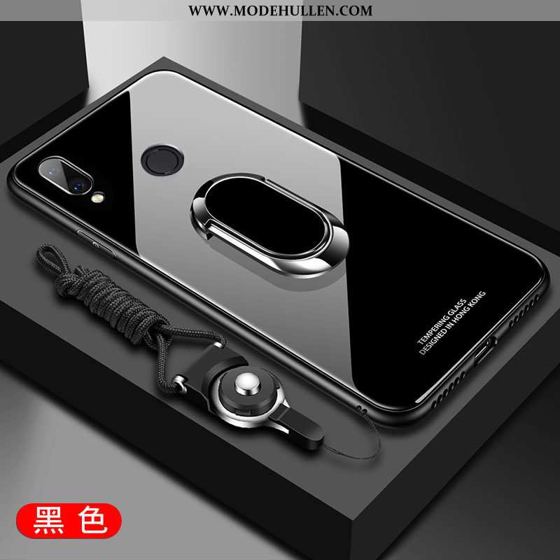 Hülle Huawei P Smart+ Glas Trend Schutz Handy Weiche Schwer Case Rote