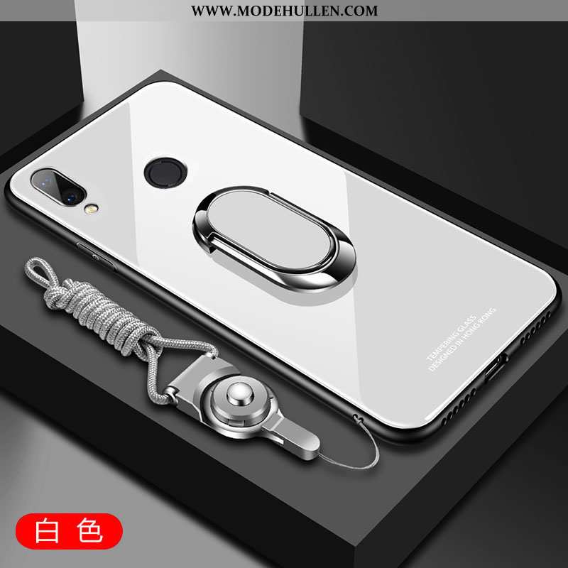 Hülle Huawei P Smart+ Glas Trend Schutz Handy Weiche Schwer Case Rote