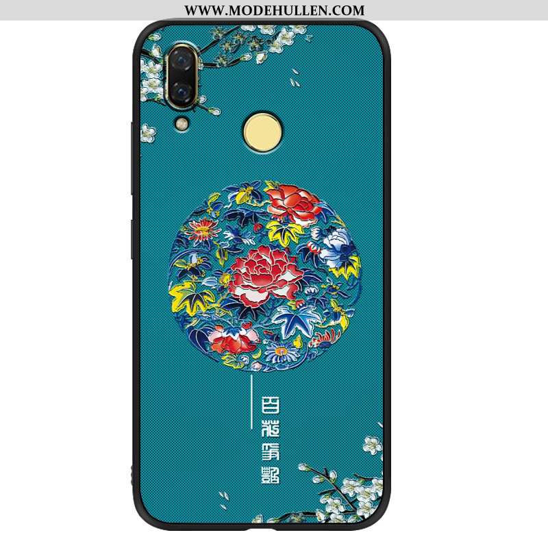 Hülle Huawei P Smart+ Kreativ Weiche Alles Inklusive Anti-sturz Handy Wind Case Blau