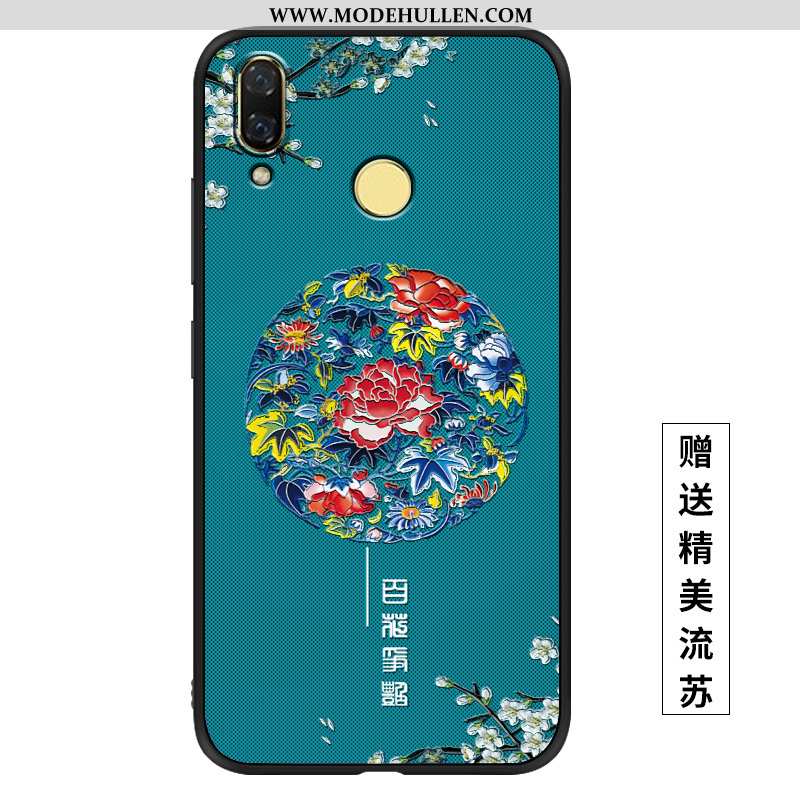 Hülle Huawei P Smart+ Kreativ Weiche Alles Inklusive Anti-sturz Handy Wind Case Blau