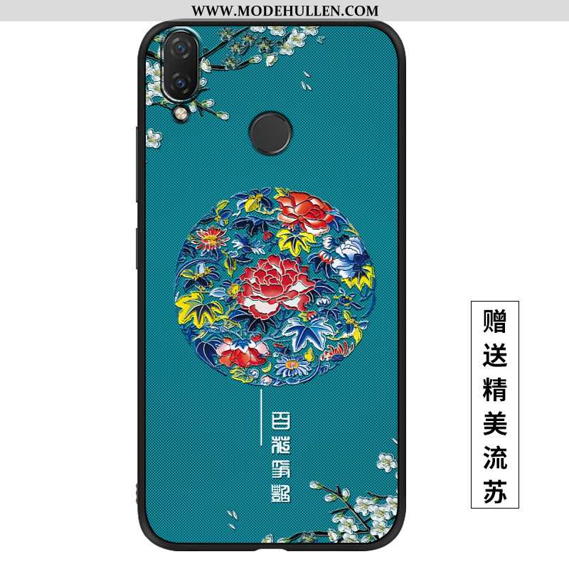 Hülle Huawei P Smart+ Kreativ Weiche Alles Inklusive Anti-sturz Handy Wind Case Blau