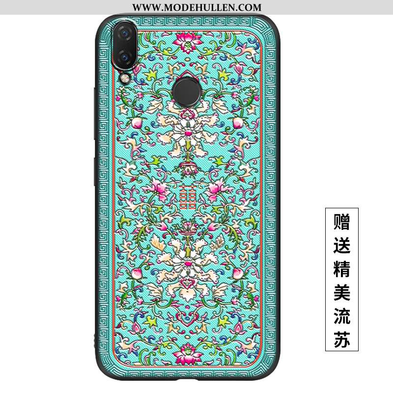 Hülle Huawei P Smart+ Kreativ Weiche Alles Inklusive Anti-sturz Handy Wind Case Blau