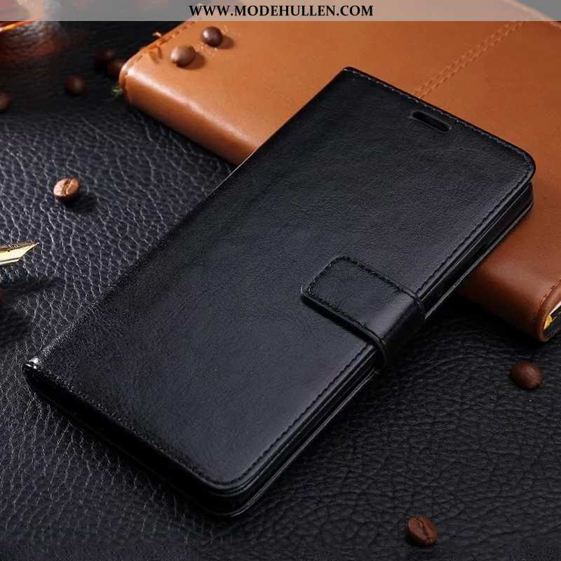 Hülle Huawei P Smart Leder Schutz Handy Jugend Case Schwarz