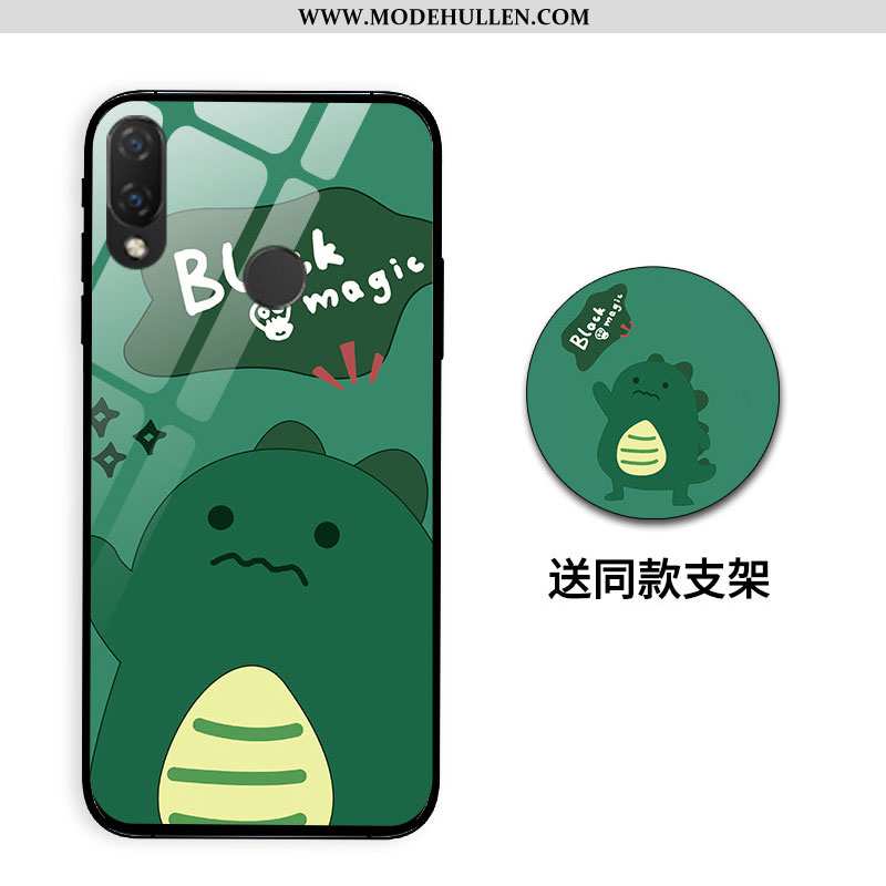 Hülle Huawei P Smart+ Silikon Schutz Grün Schwer Karikatur Spiegel Anti-sturz