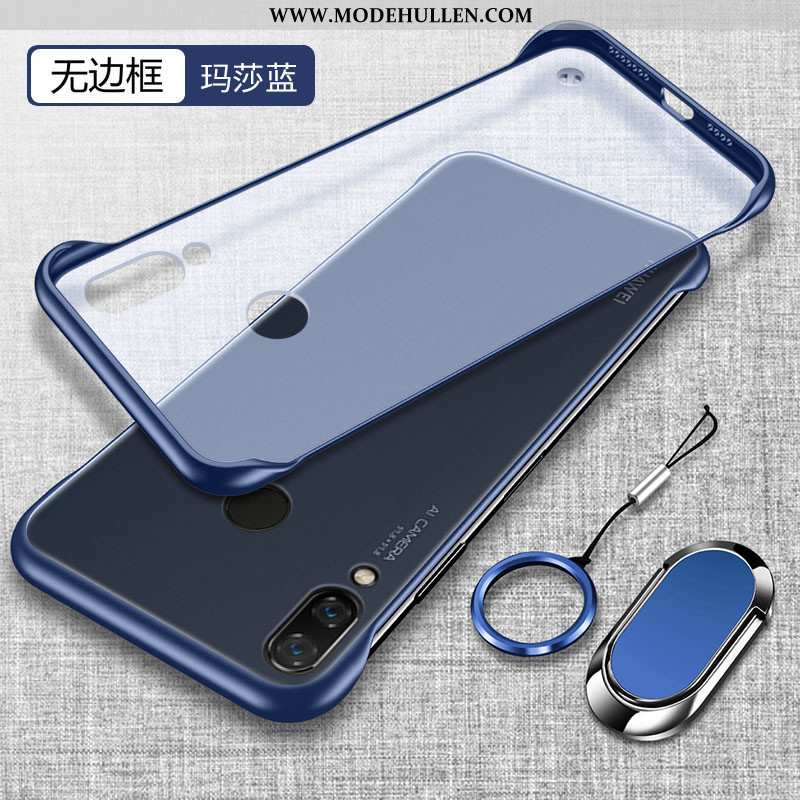 Hülle Huawei P Smart+ Transparent Nubuck Case Einfach Handy Super Rote