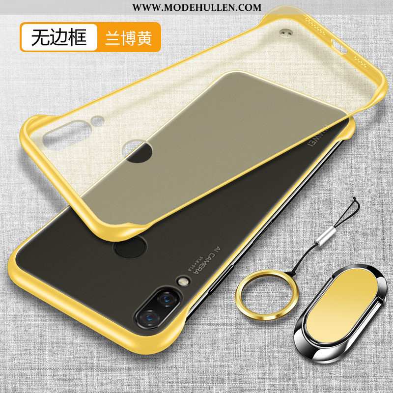 Hülle Huawei P Smart+ Transparent Nubuck Case Einfach Handy Super Rote