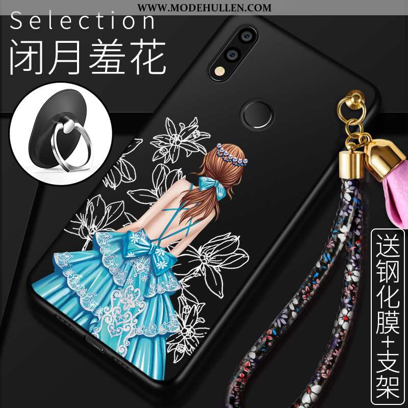 Hülle Huawei P Smart+ Weiche Silikon Anti-sturz Blau Nette Kreativ Case