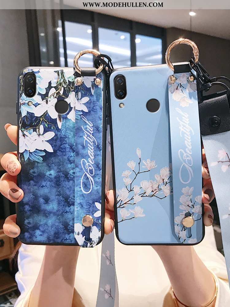 Hülle Huawei P20 Lite Prägung Trend Anti-sturz Silikon Blau Schutz