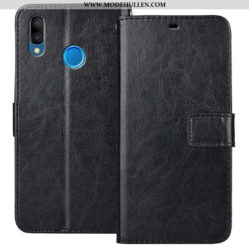 Hülle Huawei P20 Lite Schutz Lederhülle Folio Weiche Handy Case Braun