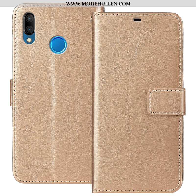 Hülle Huawei P20 Lite Schutz Lederhülle Folio Weiche Handy Case Braun