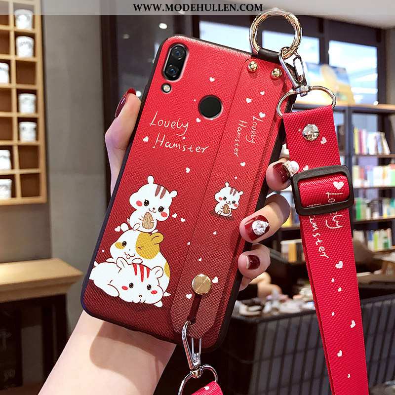 Hülle Huawei P20 Lite Silikon Nubuck Trend Case Karikatur Alles Inklusive Anti-sturz Schwarz