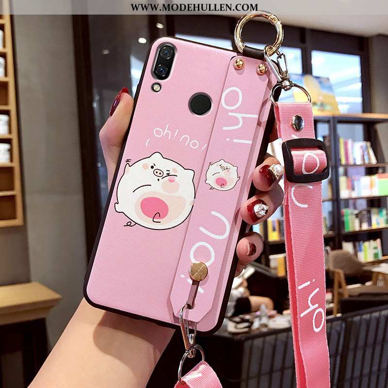 Hülle Huawei P20 Lite Silikon Nubuck Trend Case Karikatur Alles Inklusive Anti-sturz Schwarz