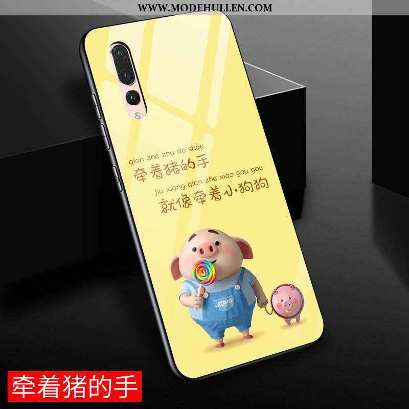 Hülle Huawei P20 Pro Glas Kreativ Case Gelb Schwer Karikatur Gelbe