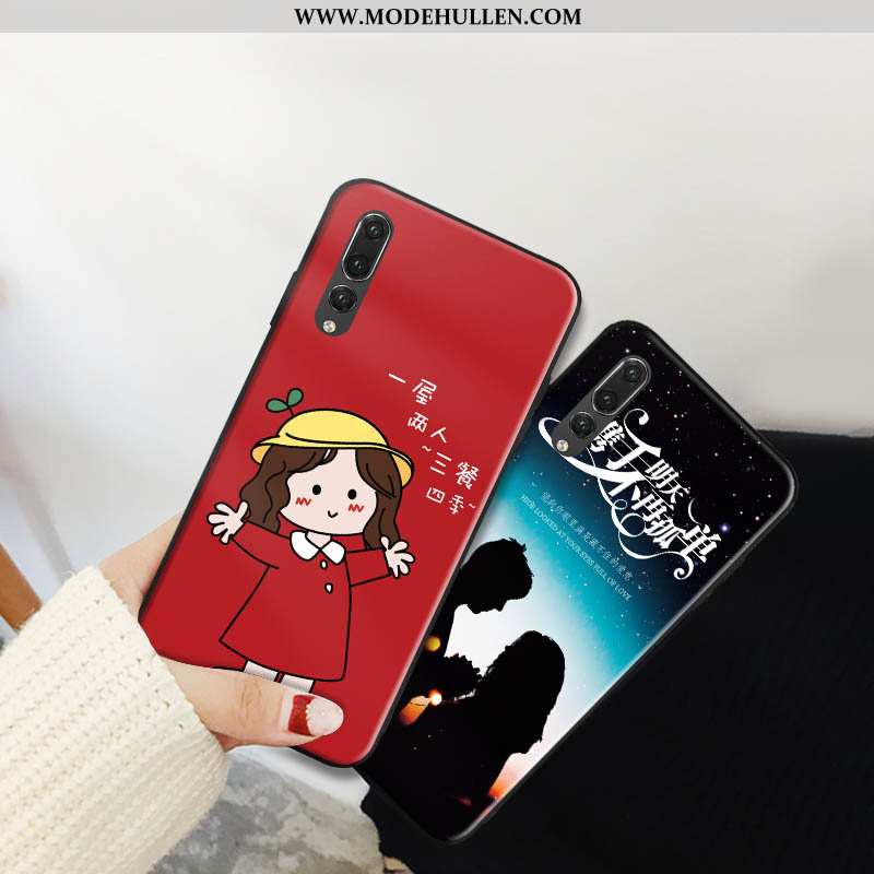 Hülle Huawei P20 Pro Kreativ Karikatur Liebhaber Schutz Halterung Trend Handy Rote