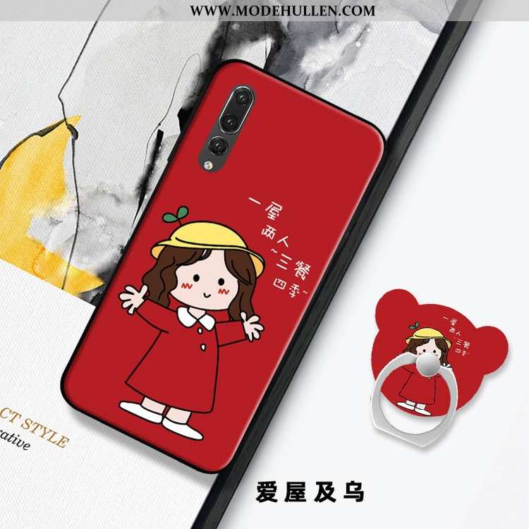 Hülle Huawei P20 Pro Kreativ Karikatur Liebhaber Schutz Halterung Trend Handy Rote