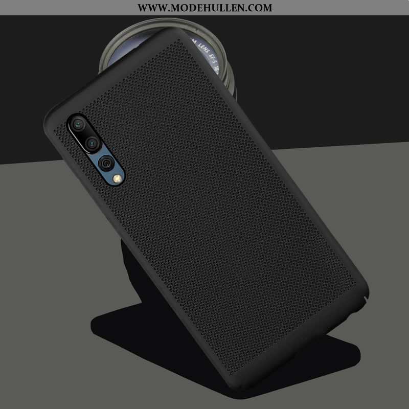 Hülle Huawei P20 Pro Nubuck Schutz Atmungsaktiv Mesh Case Handy Blau