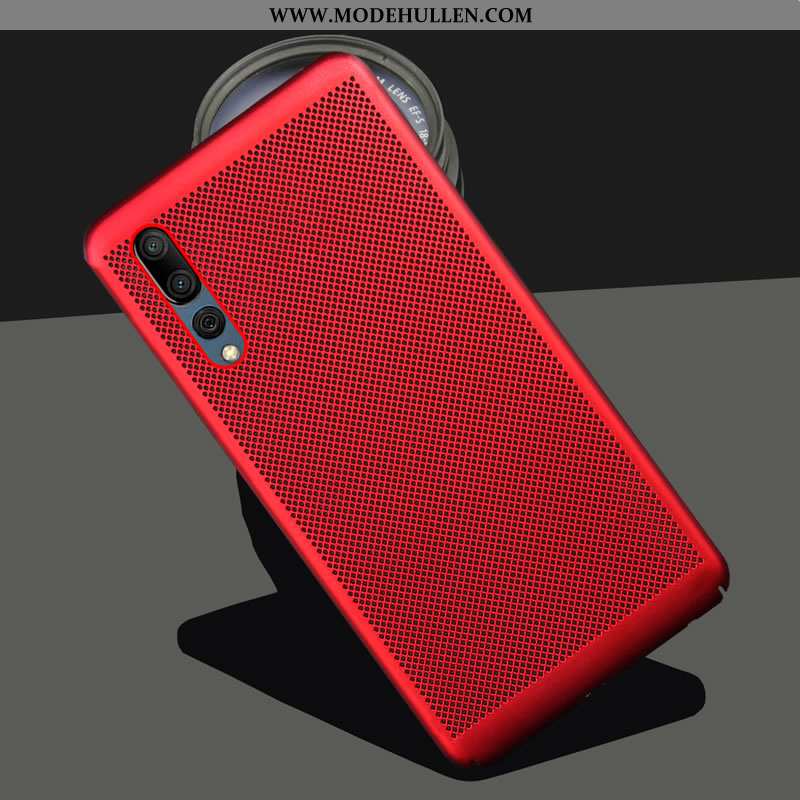 Hülle Huawei P20 Pro Nubuck Schutz Atmungsaktiv Mesh Case Handy Blau