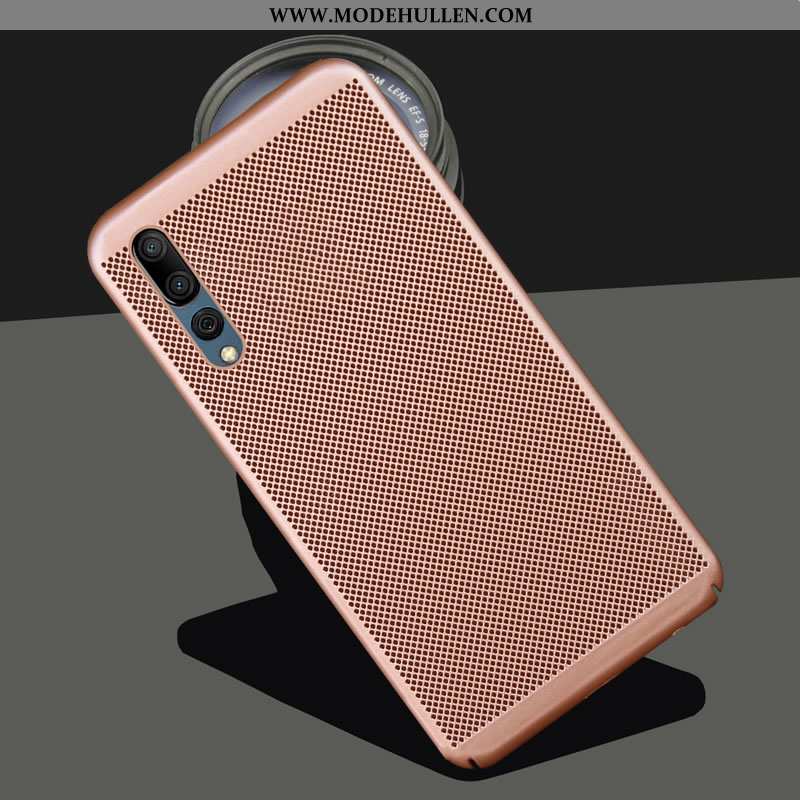 Hülle Huawei P20 Pro Nubuck Schutz Atmungsaktiv Mesh Case Handy Blau