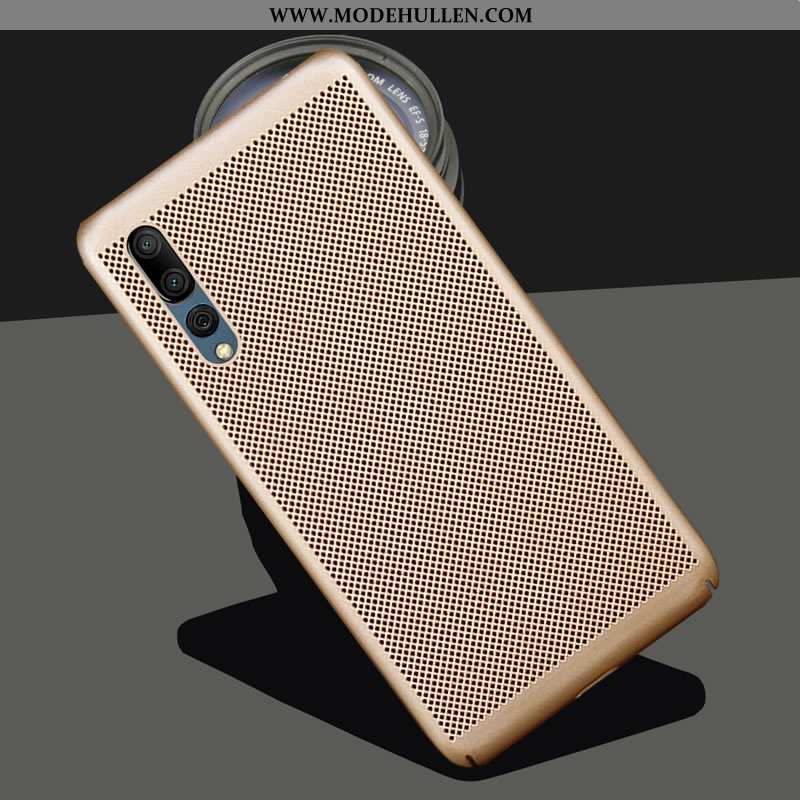 Hülle Huawei P20 Pro Nubuck Schutz Atmungsaktiv Mesh Case Handy Blau