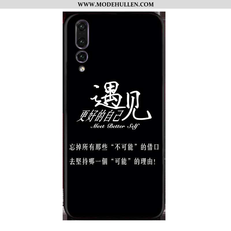 Hülle Huawei P20 Pro Nubuck Weiche Handy Schwarz Anti-sturz Alles Inklusive