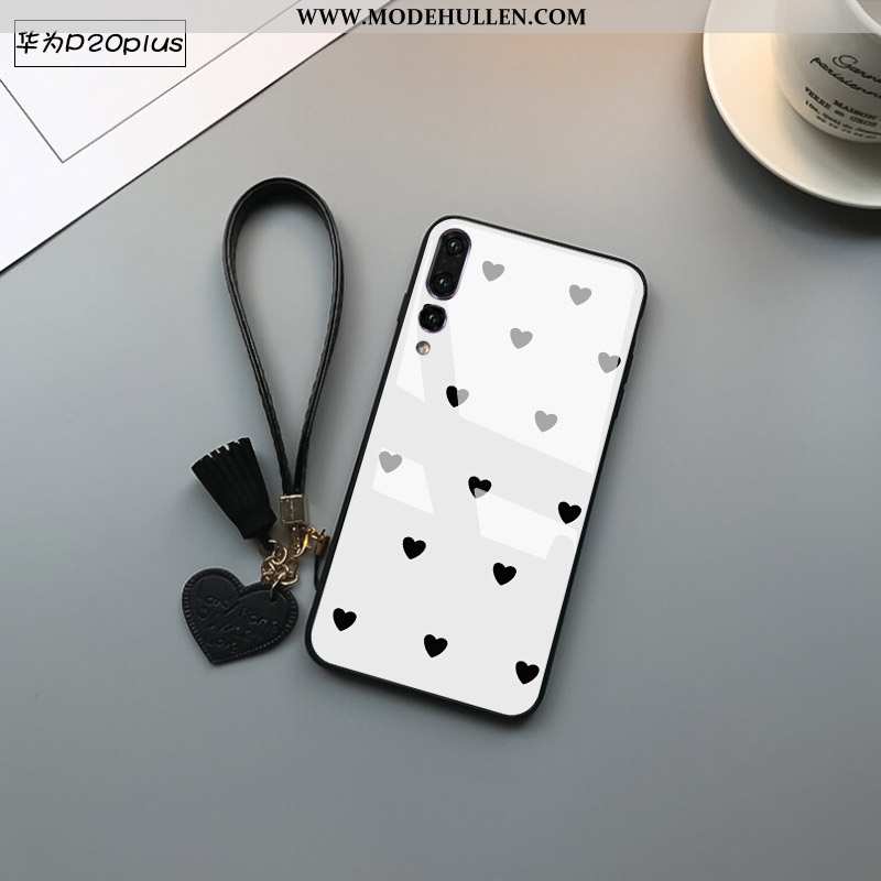 Hülle Huawei P20 Pro Schutz Glas Case Kreativ Muster Geometrie Schwarz