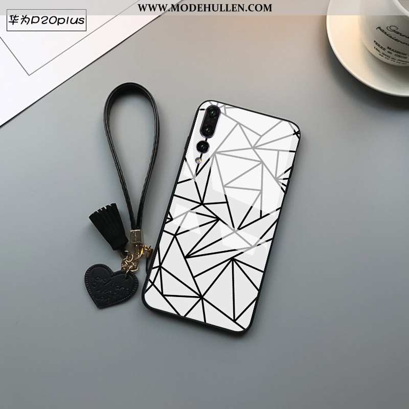 Hülle Huawei P20 Pro Schutz Glas Case Kreativ Muster Geometrie Schwarz