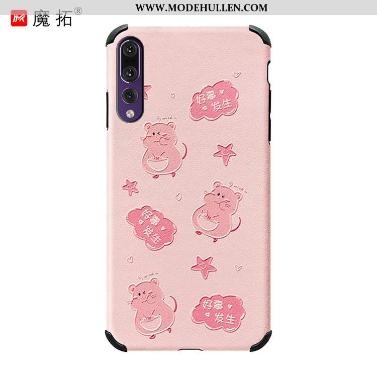 Hülle Huawei P20 Pro Schutz Kreativ Anti-sturz Katzen Handy Case Blau