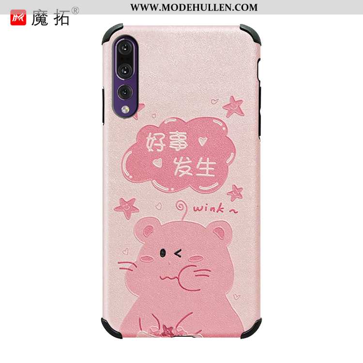 Hülle Huawei P20 Pro Schutz Kreativ Anti-sturz Katzen Handy Case Blau