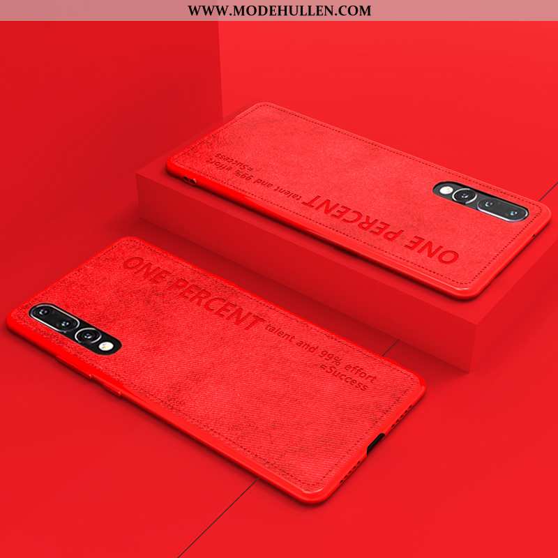 Hülle Huawei P20 Pro Schutz Lederhülle Stoff Handy Original Neu Rosa