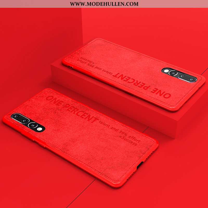 Hülle Huawei P20 Pro Schutz Lederhülle Stoff Handy Original Neu Rosa